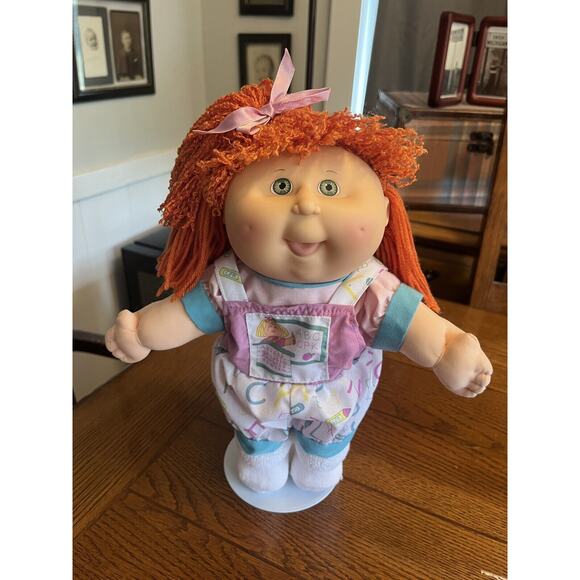 Cabbage Patch Kids Other - 1991 Cabbage Patch Preschool Kid Toddler Red Hair Green Eyes Alphabet ABC Romper